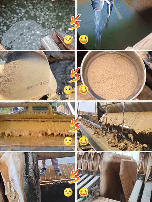 Performanceverglach vu Polyacrylamid (PAM) an der Abwasserbehandlung an der Schlammentw&auml;sserung: 4 typesch Fallstudien